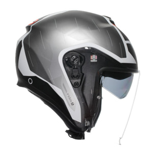 CASCO AGV IRIDES AGV E2206 TRIESTE MATT BLACK/WHITE/RED