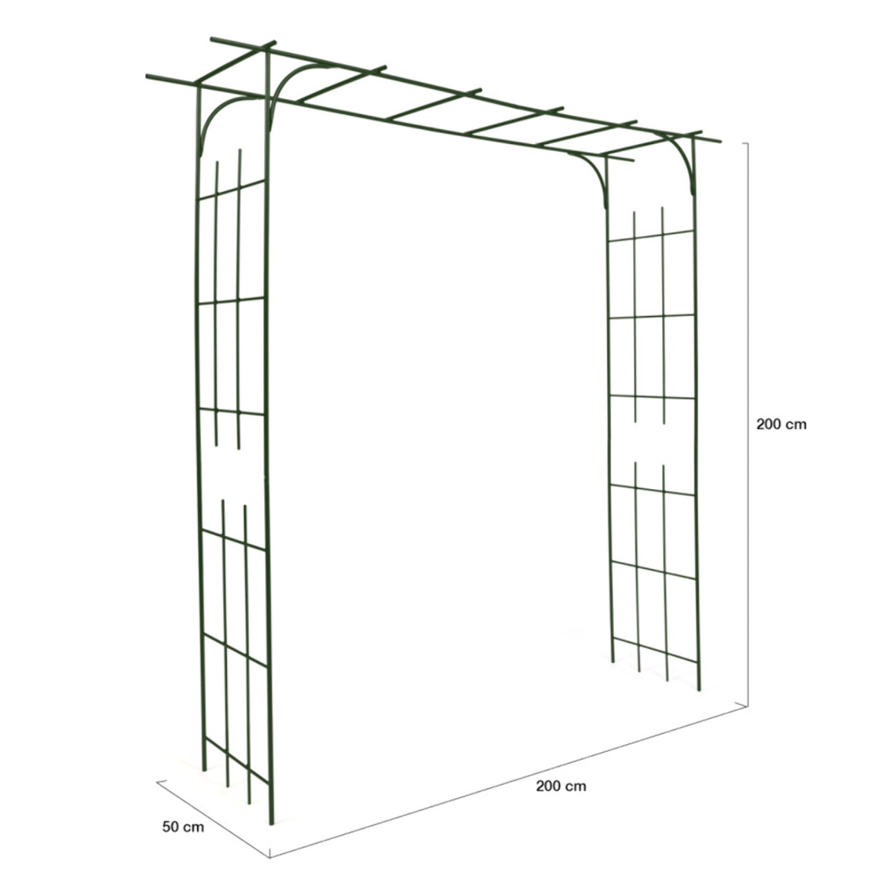 Arche de jardin rectangulaire 200cm