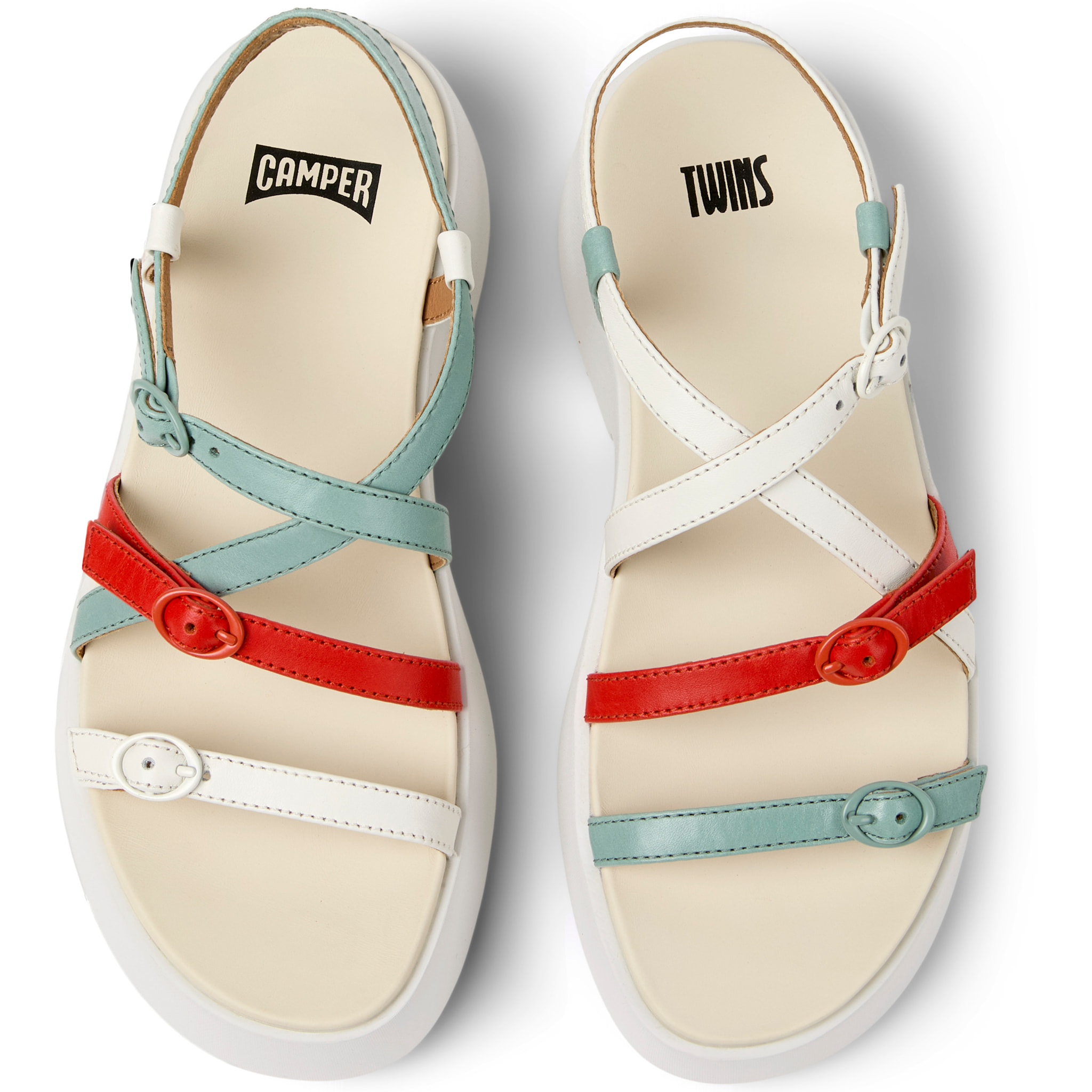 Sandalias - CAMPER Tasha Twins - Multicolor - Cuero liso