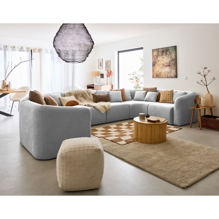 Ikare - module d'assise sans accoudoirs - en tissu - Gris clair