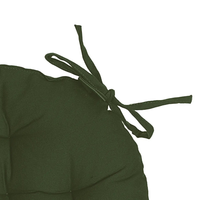 Galette de chaise ronde vert kaki D38cm