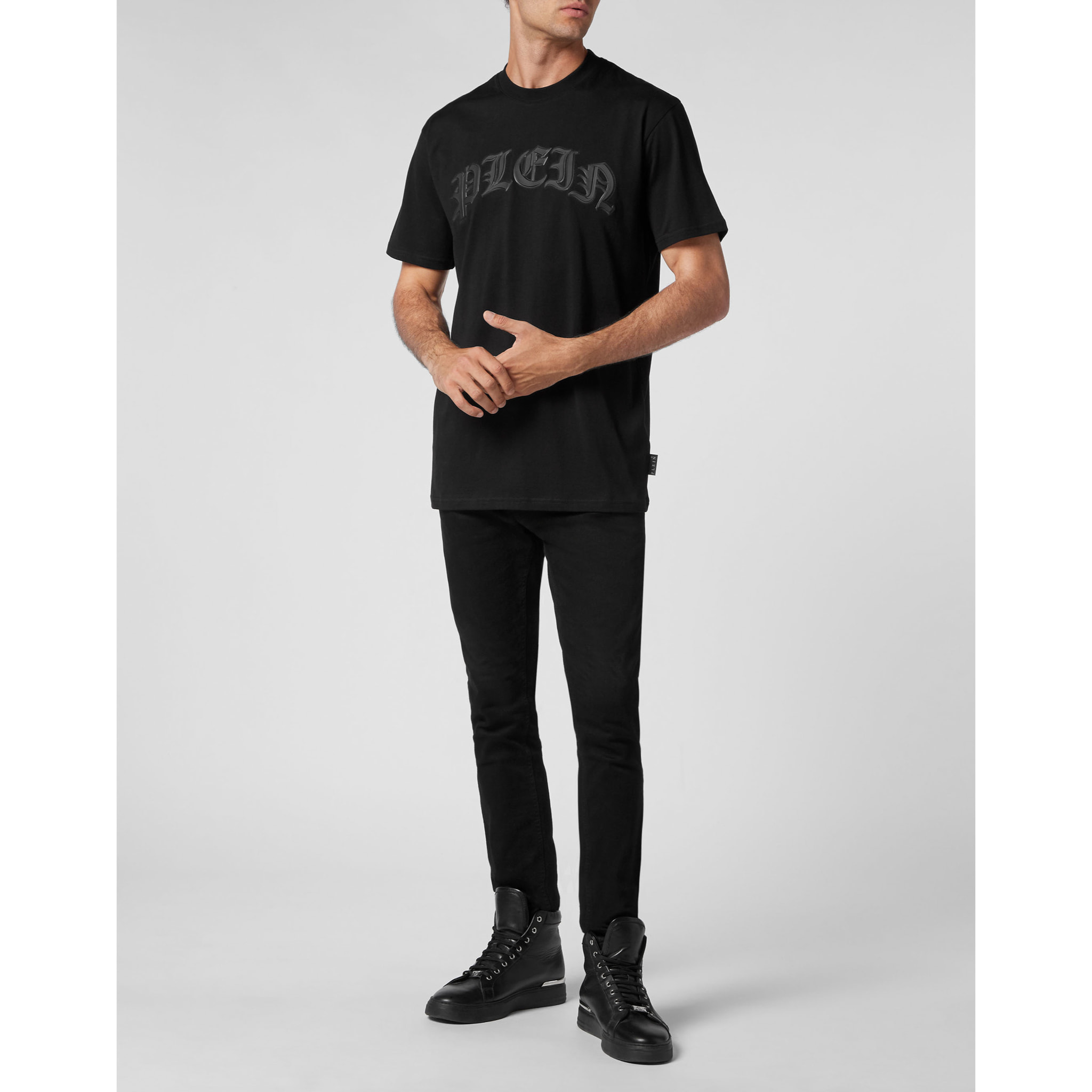 PHILIPP PLEIN Camiseta de cuello redondo y manga corta GOTHIC PLEIN