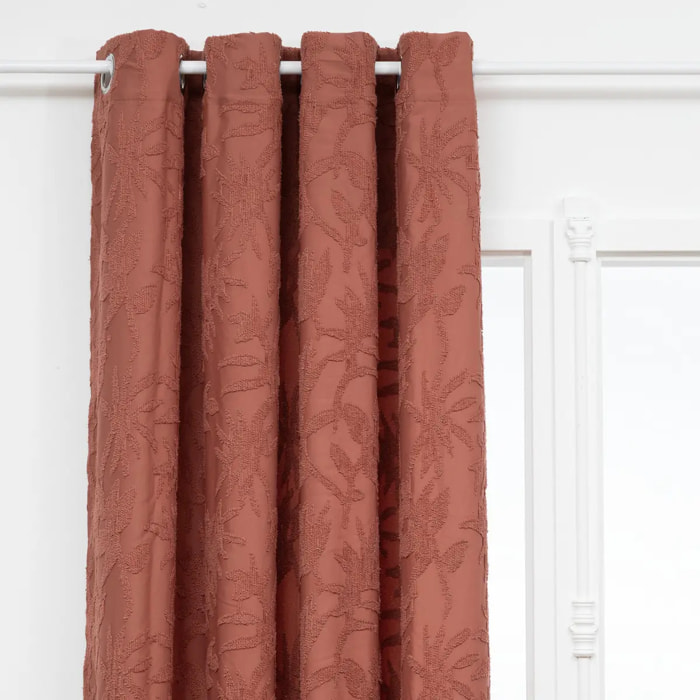 Rideau "Willow" jacquard terracotta 135x260cm