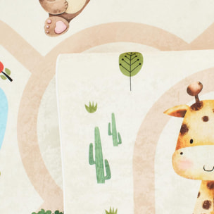 Tapis enfant tissé motif animaux FIBE