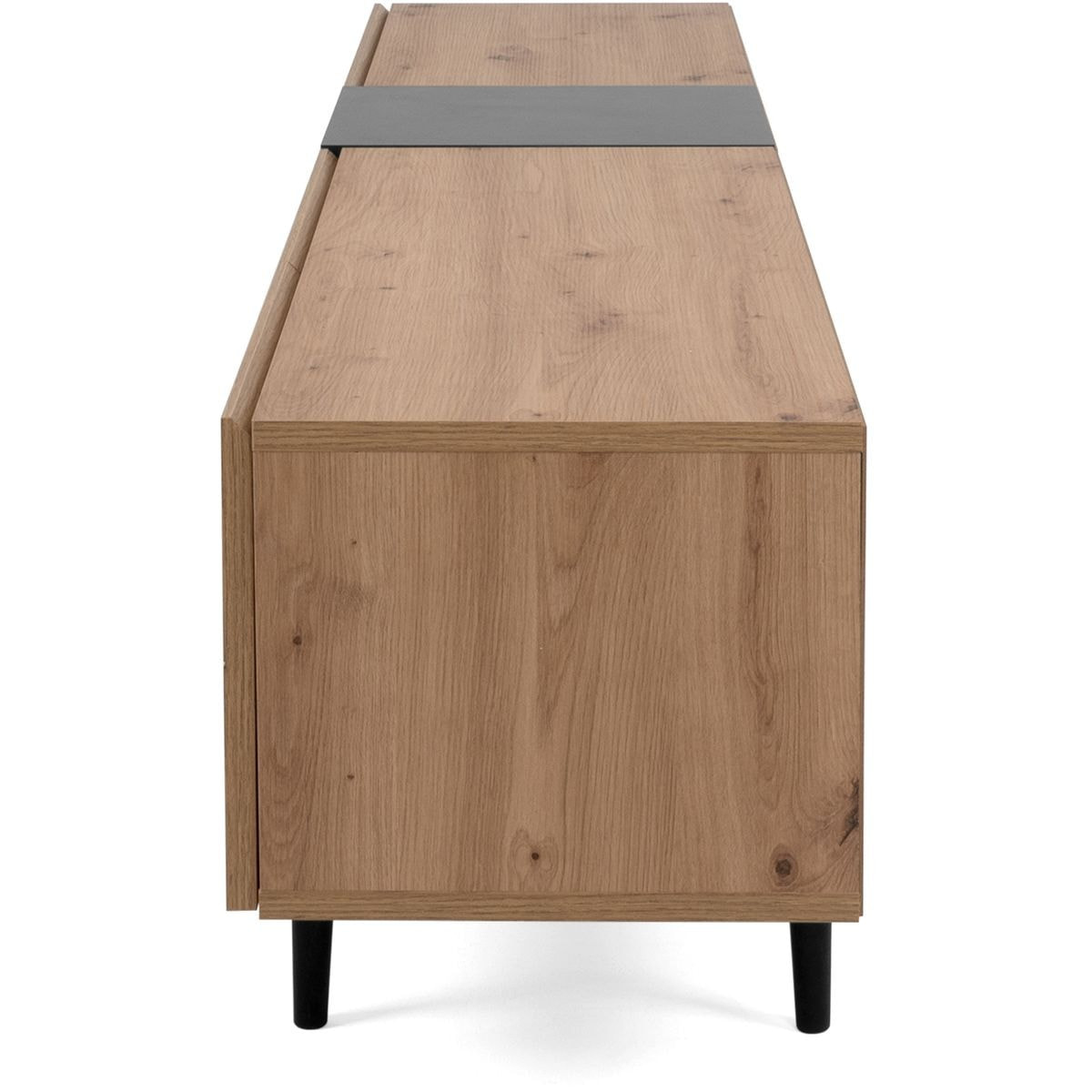 Meuble TV effet chêne et métal - SINTRA