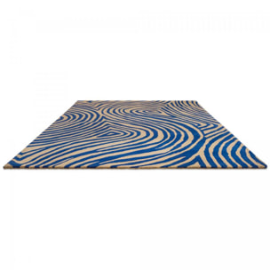 Tapis salon et chambre fait main en laine motif abstrait VAXE