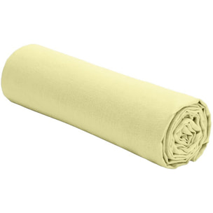 Drap housse - bonnet:30cm 100% lin lavé 160g beurre