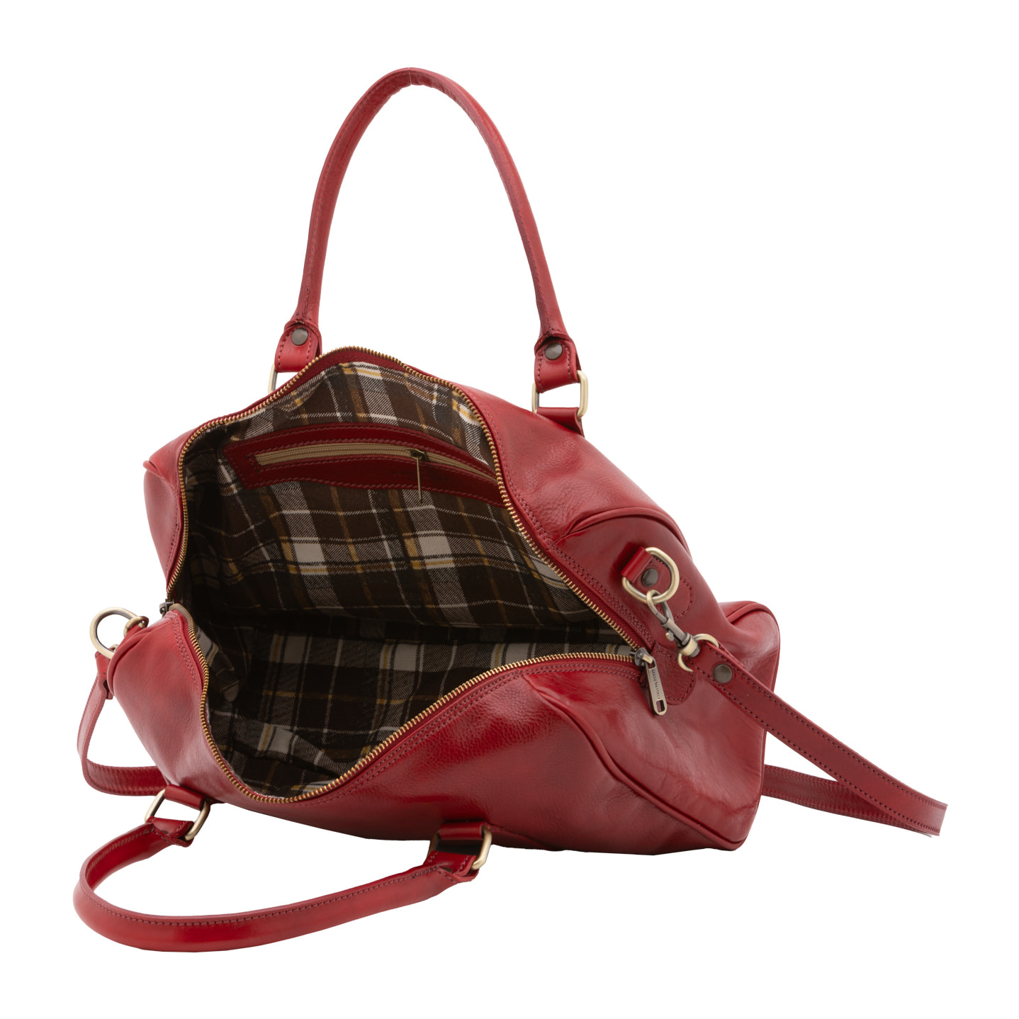 Borsa a bauletto  da donna In Vera pelle Made in Italy 37x22x16 cm