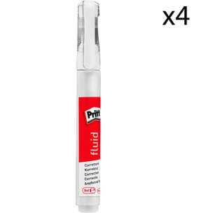 4x Pritt Pocket Pen Fluid Correttore Liquido a Penna da 8ml