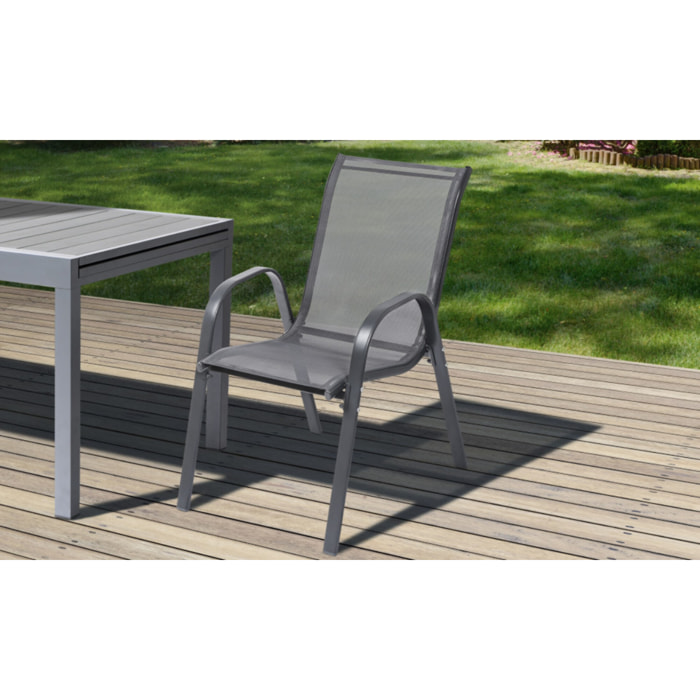 Chaises de jardin - Gris anthracite