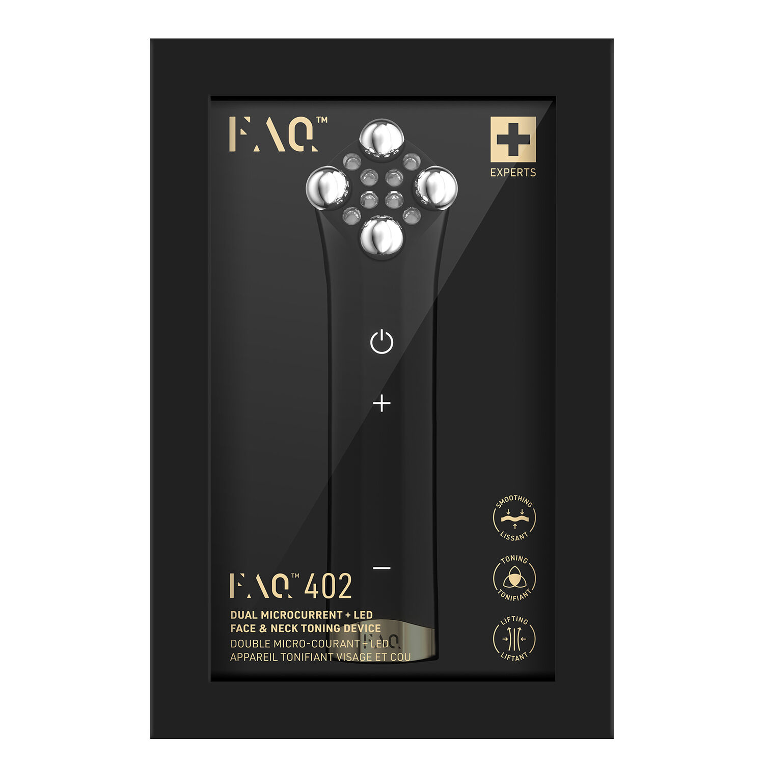 FAQ™ 402 - Appareil de Toning LED à Double Microcourant pour le Visage - Lumière Rouge et NIR