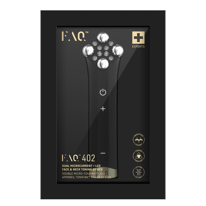 FAQ™ 402 - Appareil de Toning LED à Double Microcourant pour le Visage - Lumière Rouge et NIR