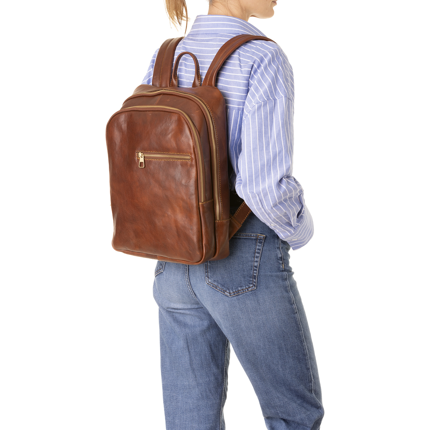 Zaino  unisex In Vera pelle Made in Italy 39x29x10 cm