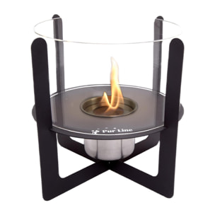 Cheminée de table à l'éthanol avec cylindre en verre