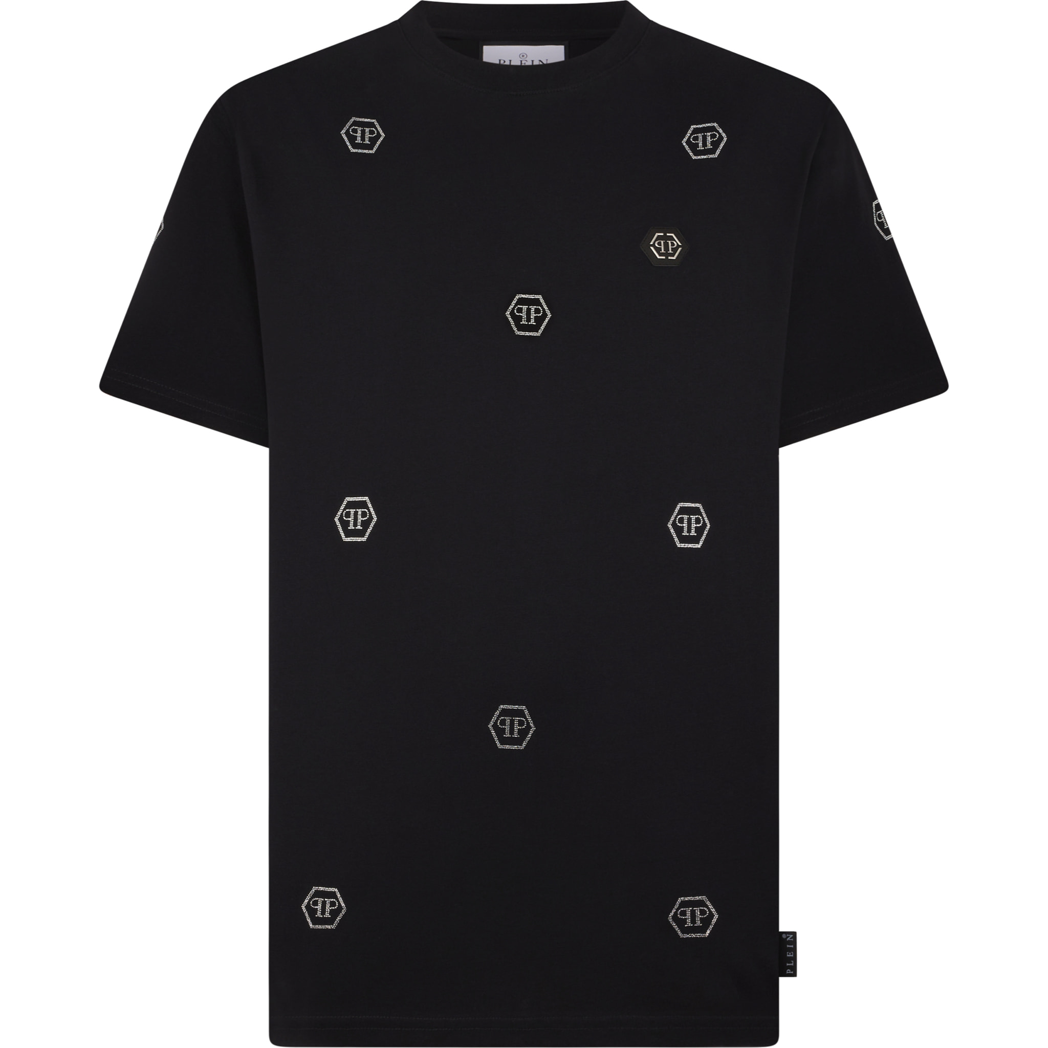 PHILIPP PLEIN Camiseta de cuello redondo y manga corta MONOGRAM