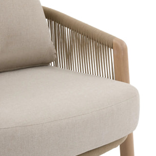 Fauteuil de salon de jardin Nelora beige