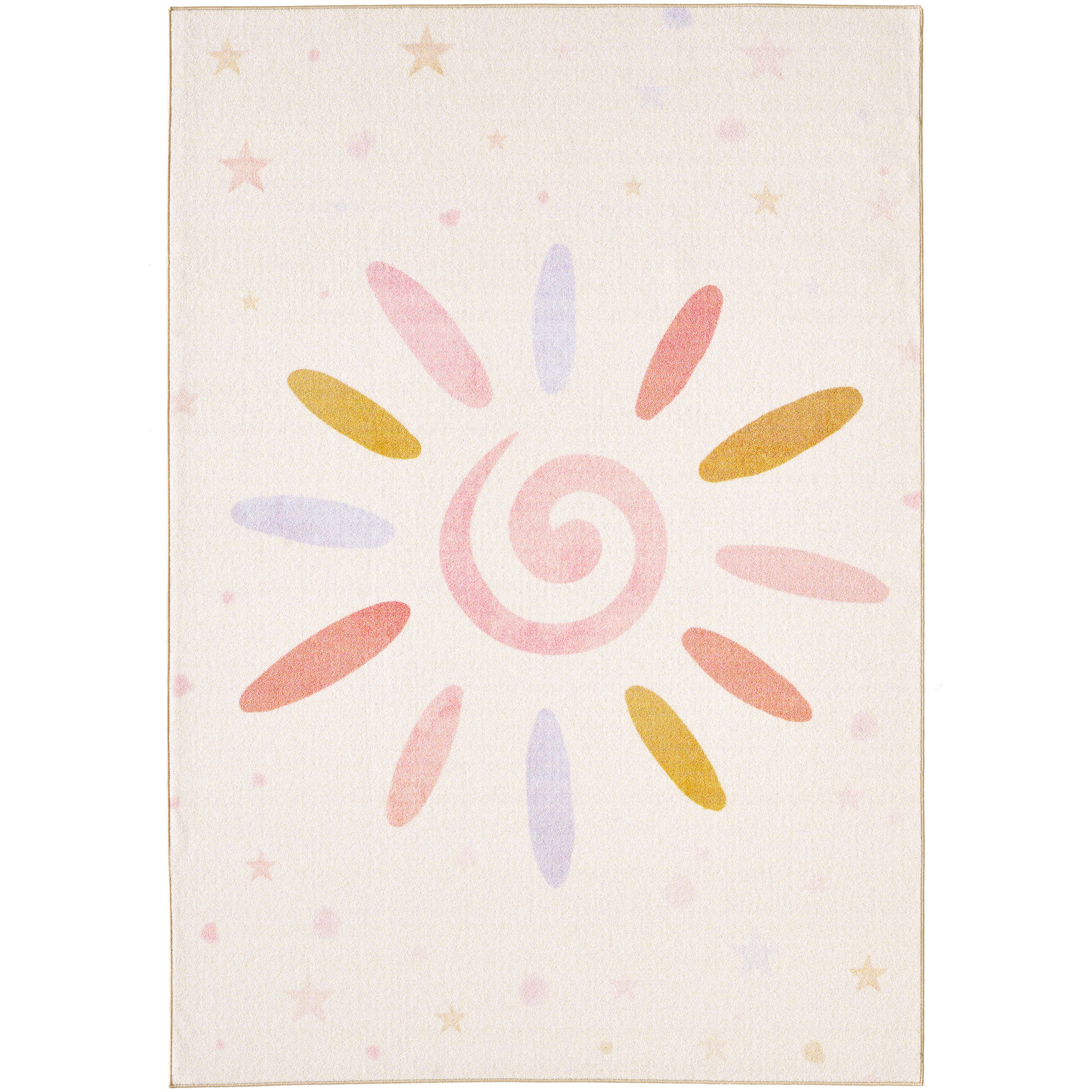 PLAY - Tapis enfant spirale étoile crème - PLA2021CRE