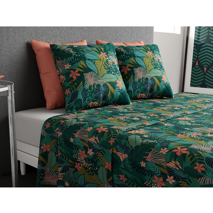 Parure De Drap 3pcs avec Drap housse Bonnet:25cm 100%coton 57fils Zania