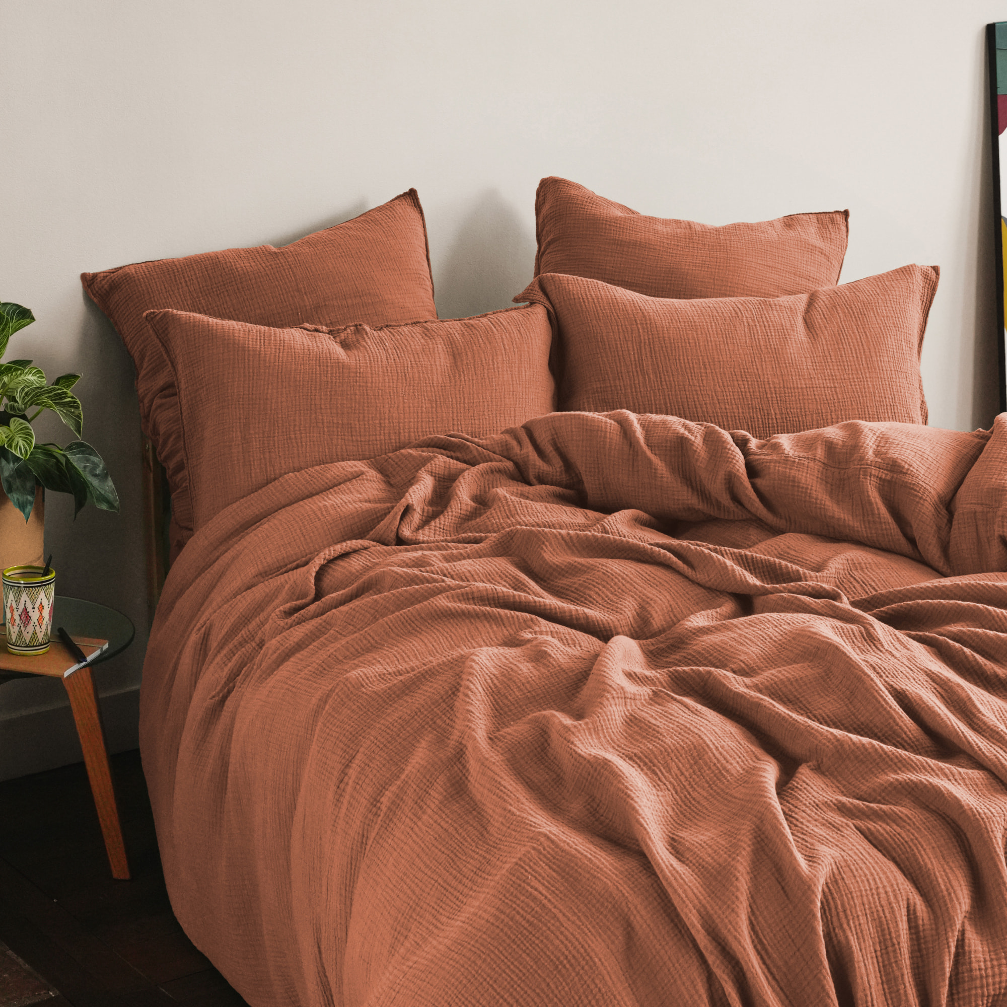 Housse de couette en gaze de coton, SIMPLEMENT GAUFRÉ