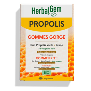 Herbalgem- Gommes Gorge Propolis - Bio - 24 gommes