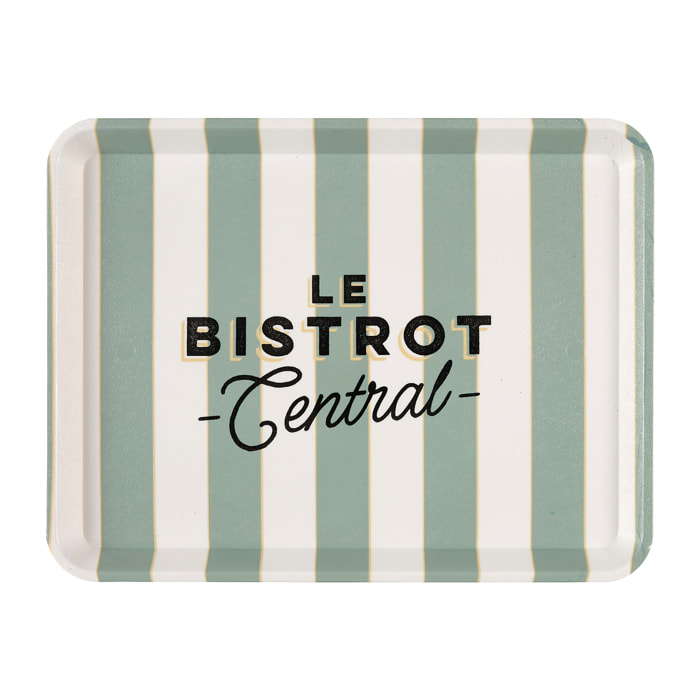 Plateau Rectangulaire - HOME DECO FACTORY - Noir et Blanc - 42 x 30 cm