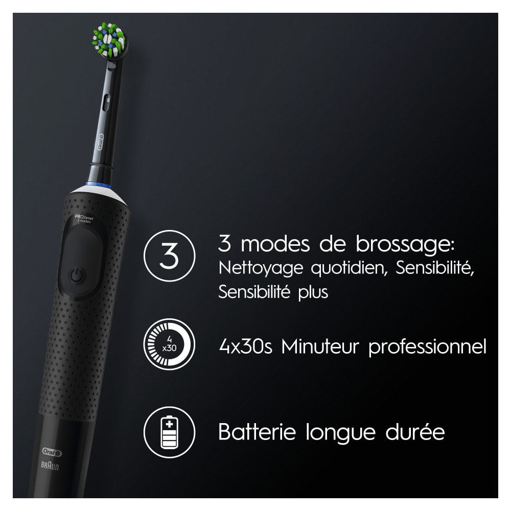 Oral-B - Vitality Pro - Noire - Brosse À Dents Électrique