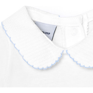 Body bebé manga corta cuello piqué