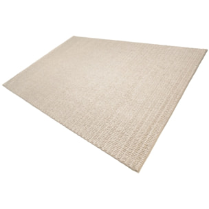 QUENTIN - Tapis rectangulaire 200x290cm en laine tissée couleur beige