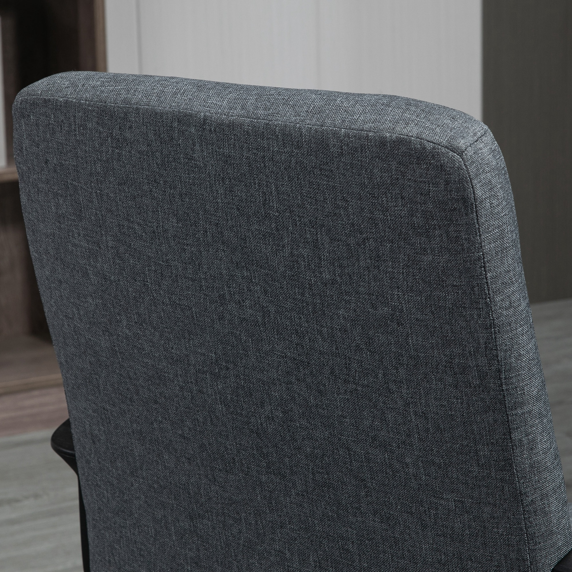 Silla de Oficina Silla de Escritorio Giratorio con Altura Ajustable y Reposabrazos Estilo Moderno Carga 120 kg para Estudio 59x63x96-105,5 cm Gris Oscuro