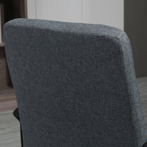 Silla de Oficina Silla de Escritorio Giratorio con Altura Ajustable y Reposabrazos Estilo Moderno Carga 120 kg para Estudio 59x63x96-105,5 cm Gris Oscuro