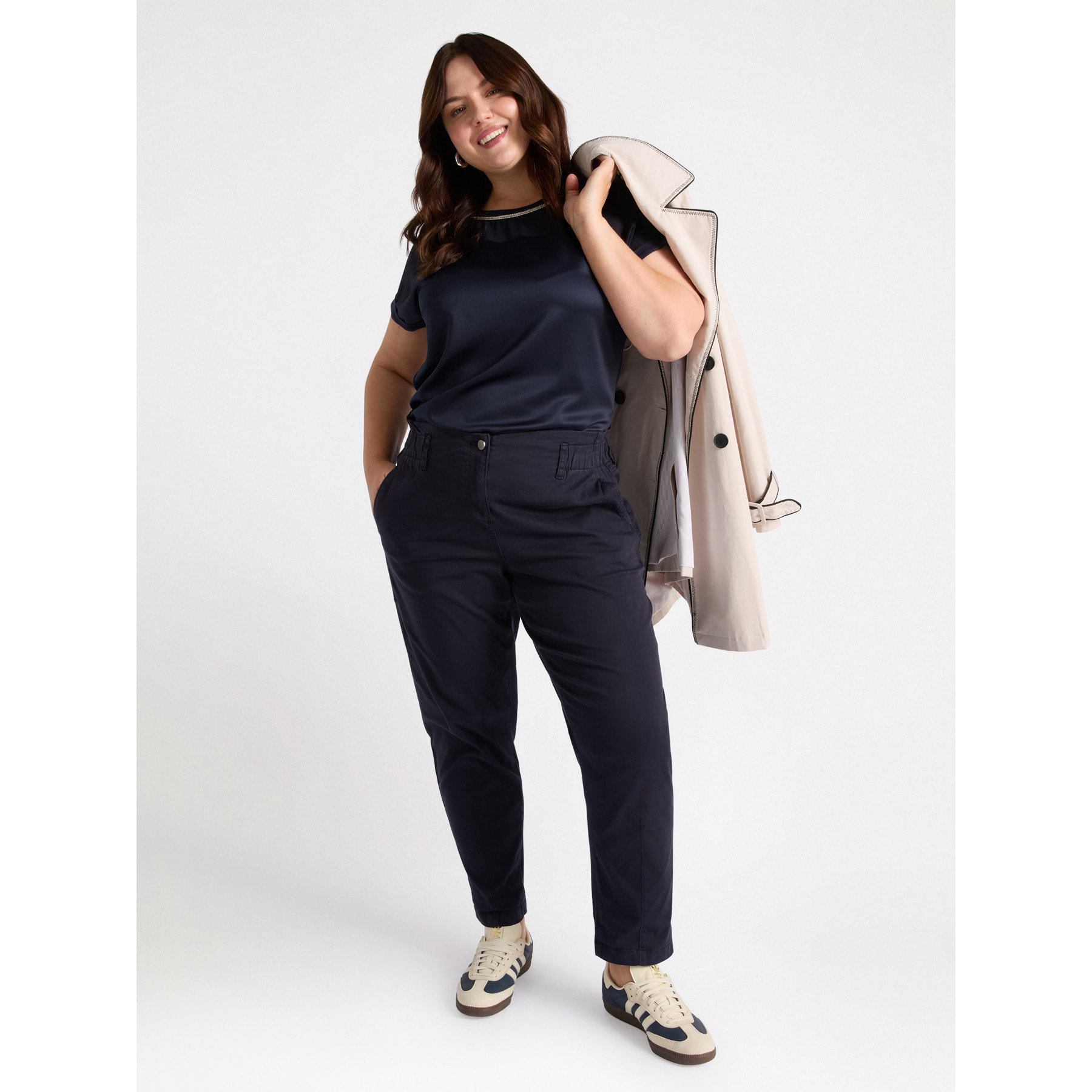Fiorella Rubino - Pantaloni balloon in cotone - Blu