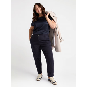 Fiorella Rubino - Pantaloni balloon in cotone - Blu