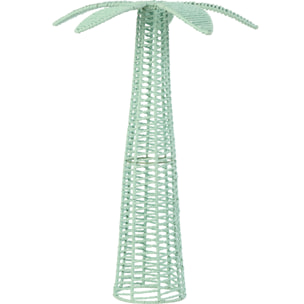 J-Line Palmier décoratif - métal/papier - bleu azur - large