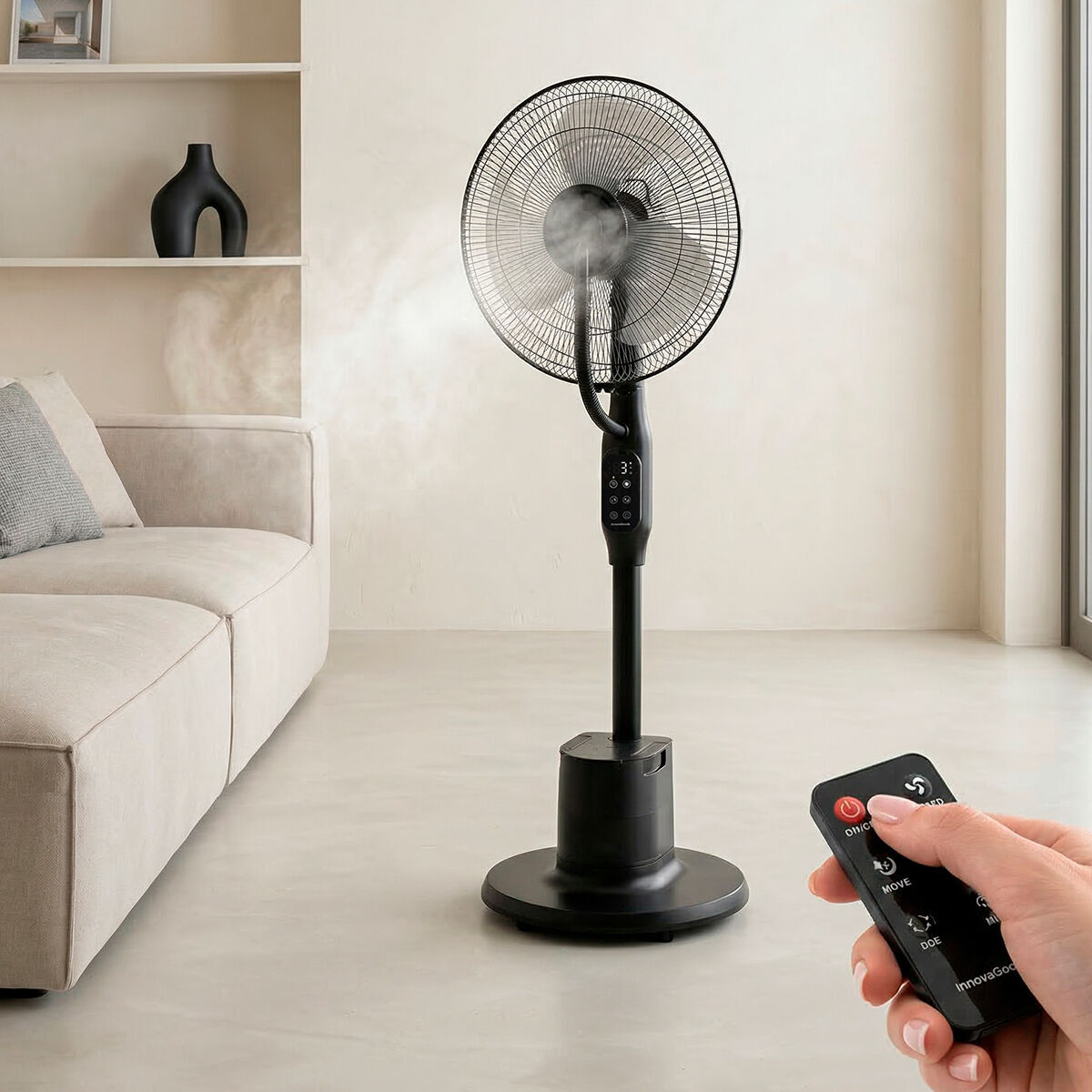 Ventilatore Nebulizzatore da Terra con Telecomando Sprair InnovaGoods