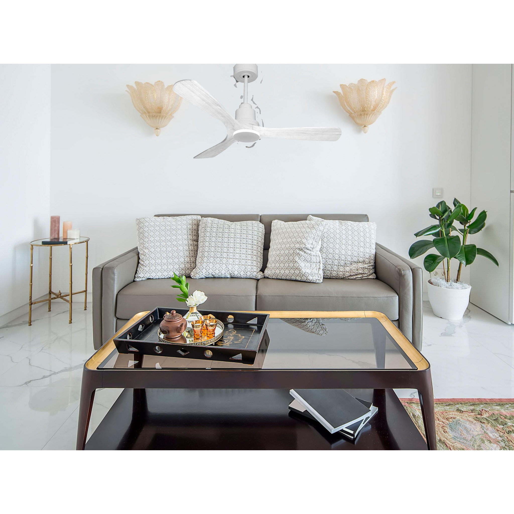 Ventilador de techo Modo Invierno/Verano Termostato Wifi Motor DC Techos Inclinados Mando a Distancia Hypersilence Memoria Vendible Shopify (AUTOMATICO) NusaD132C0466724 PURLINE