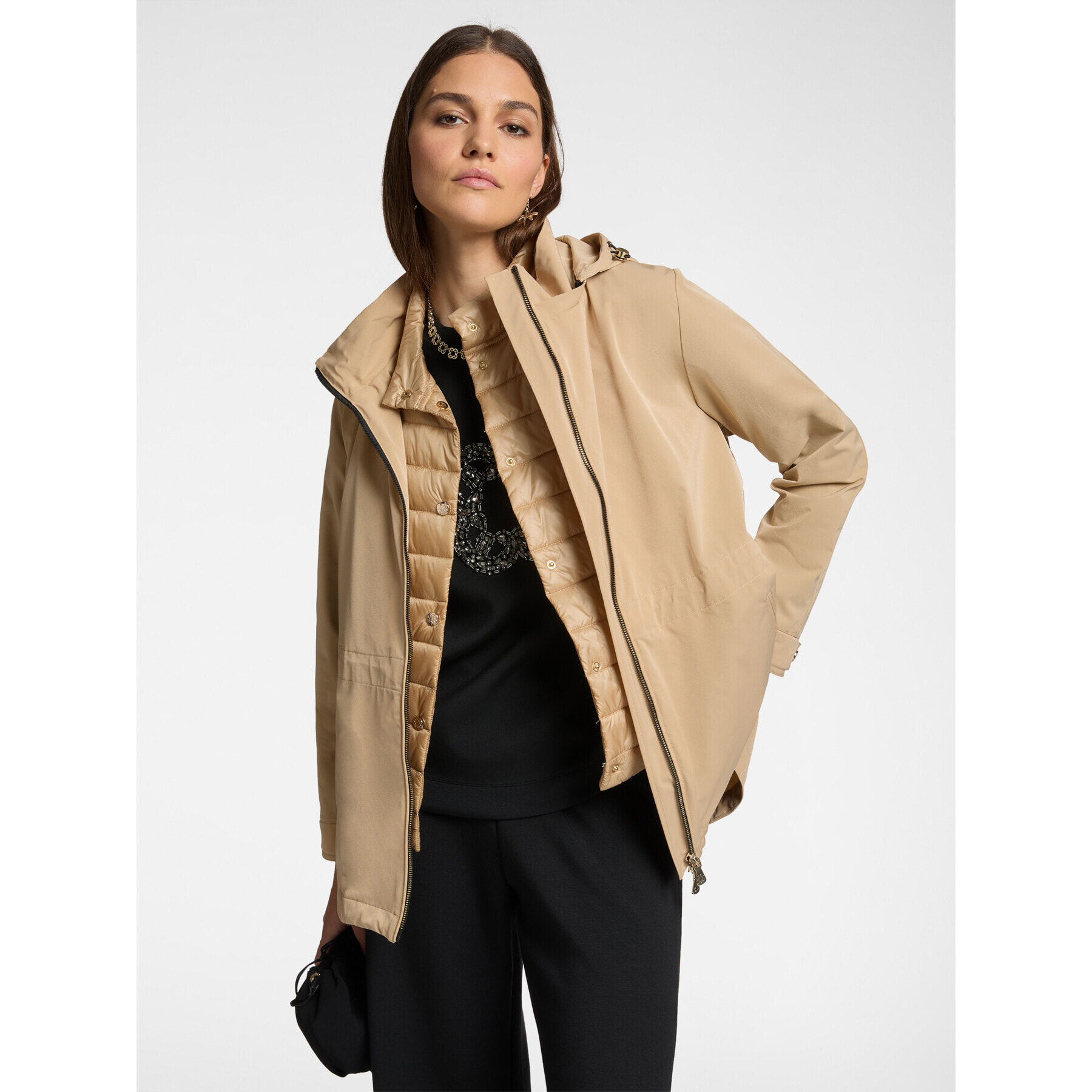 Elena Mirò - Parka corta desmontable - Beige