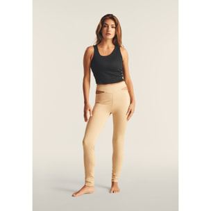 Pantaloni N.O.W. traspiranti vita alta e dettagli cut out