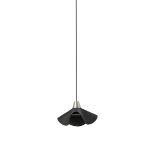 HELGA Suspension LED en cuir noir