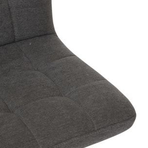 Lot de 2 tabourets de bar "Delek" gris 104x52x45cm