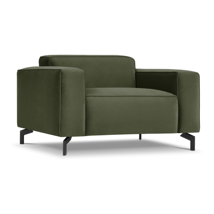 Fauteuil xl "Paradis" en velours vert