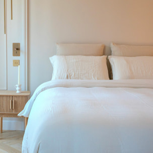 Parure de lit 160 cm gaze de coton écrue - LOUISE