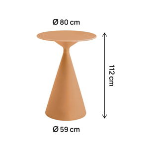 Table haute bistro de jardin ⌀80 cm "Néora" - Orange