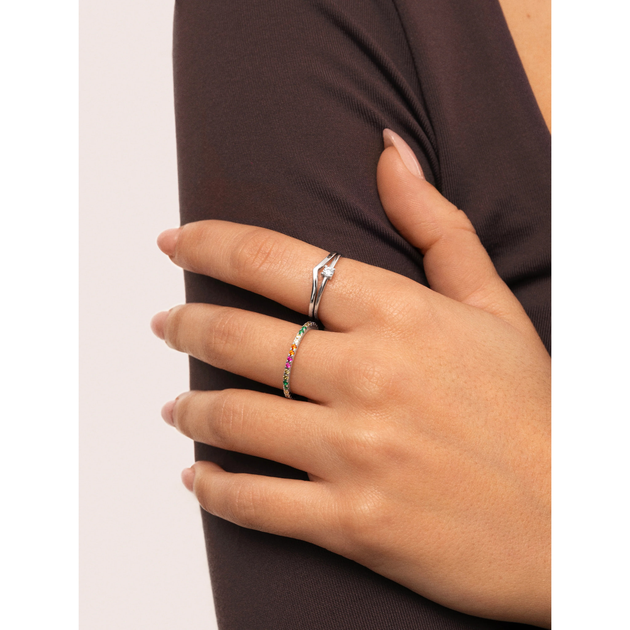 Anillo Cleo Colors Plata