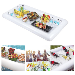 Portabibite gonfiabile con ghiaccio per piscine, laghi, mari e outdoor.