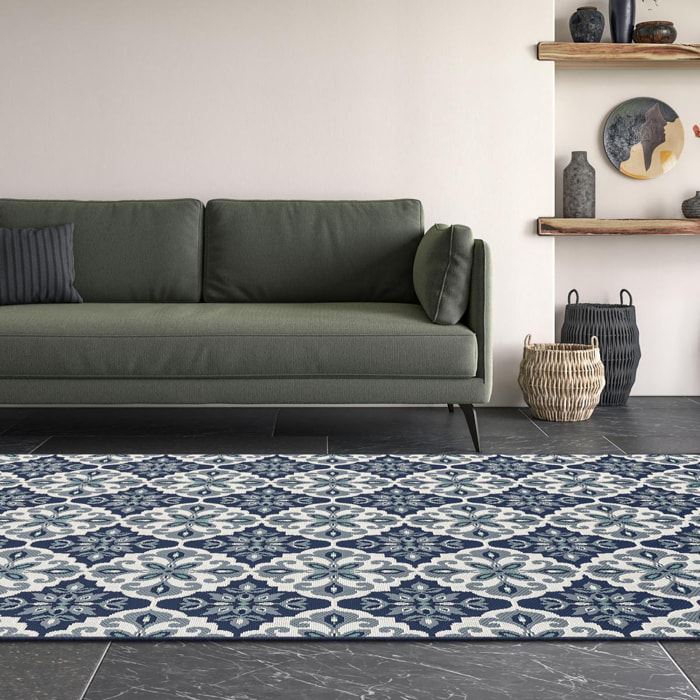 Tapis extérieur tissé kilim rectangle PEGO