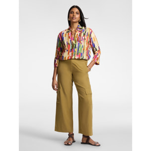 Elena Mirò - Camisa de viscosa estampada - Beige