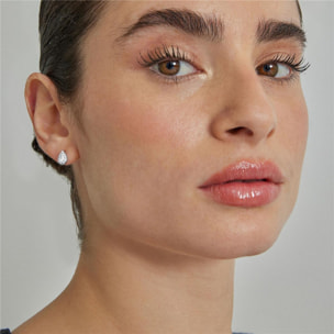 Pendientes Lux by Lux acabados en baño de rodio