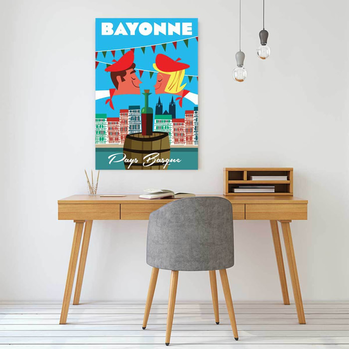 Tableau les fêtes du pays basque  Toile imprimée
