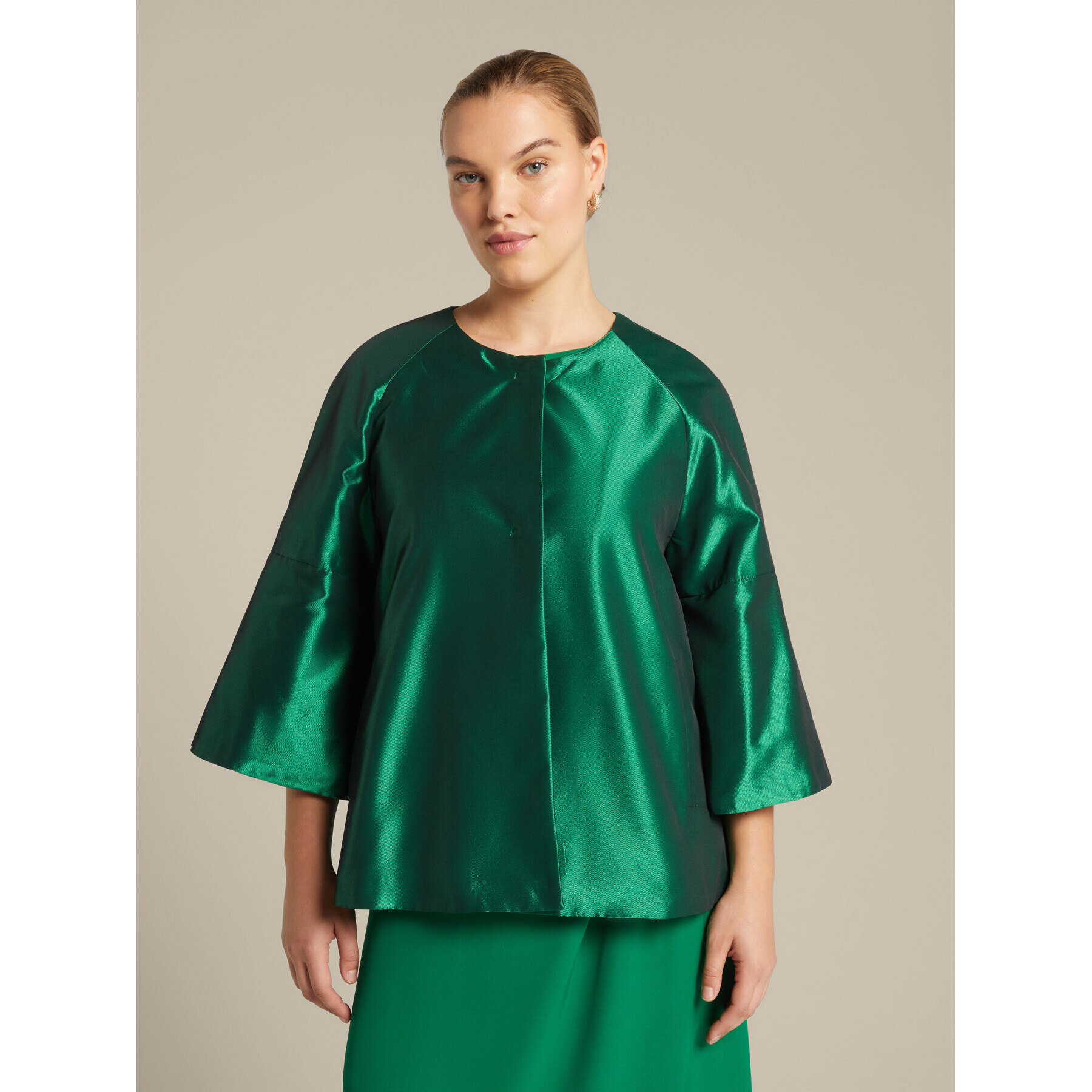 Elena Mirò - Chaqueta corta de tafetán - Verde