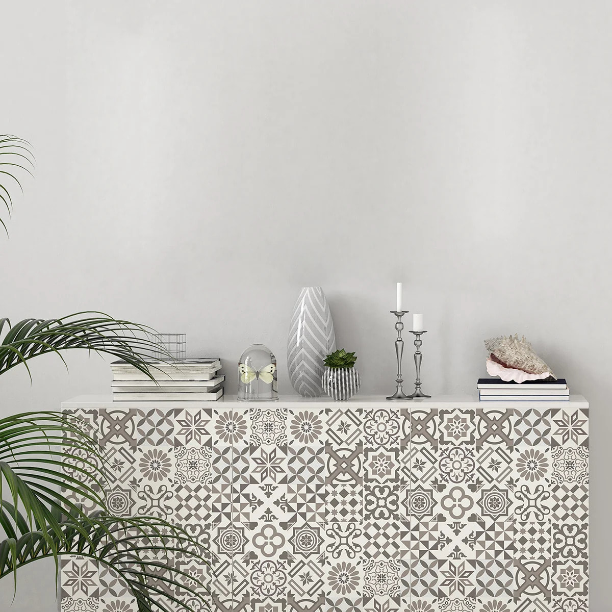 Sticker carrelage - Ambiance Sticker - 60 CARREAUX DE CIMENT MEUBLE AUTHENTIQUES NIHNA - 20x20cm